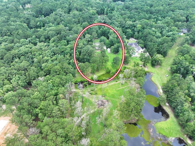 200 Sawgrass Ln, Thomasville, GA 31757 - aerial view of property's location featuring a nearby body of water and a heavily wooded area