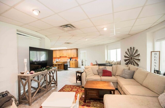6715 Stewart Rd, Ochlocknee, GA 31773 - living area featuring a paneled ceiling