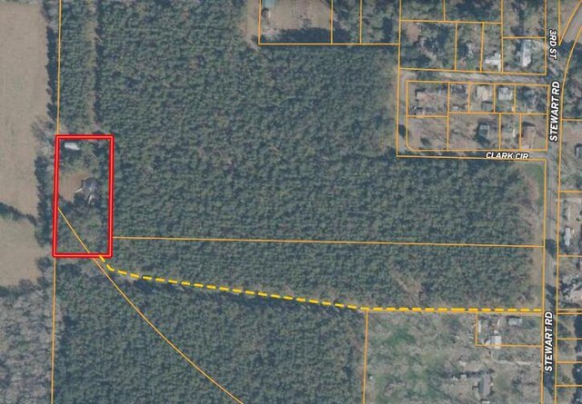 6715 Stewart Rd, Ochlocknee, GA 31773 - map / location with property parcel outlined