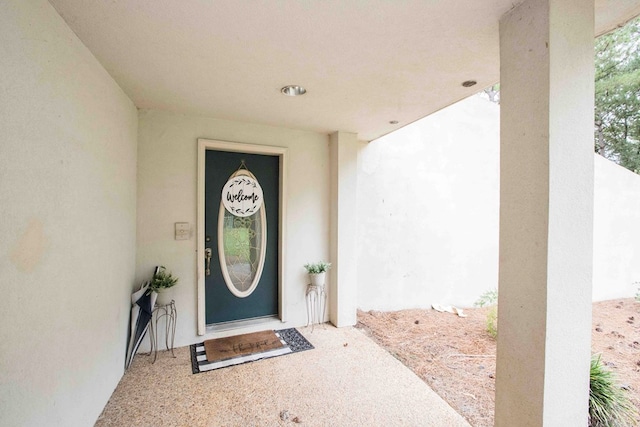 6715 Stewart Rd, Ochlocknee, GA 31773 - doorway to property featuring stucco siding