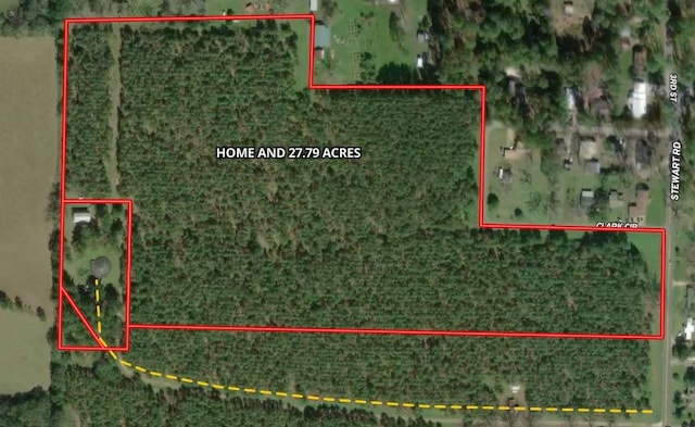 6715 Stewart Rd, Ochlocknee, GA 31773 - map / location with property boundaries highlighted