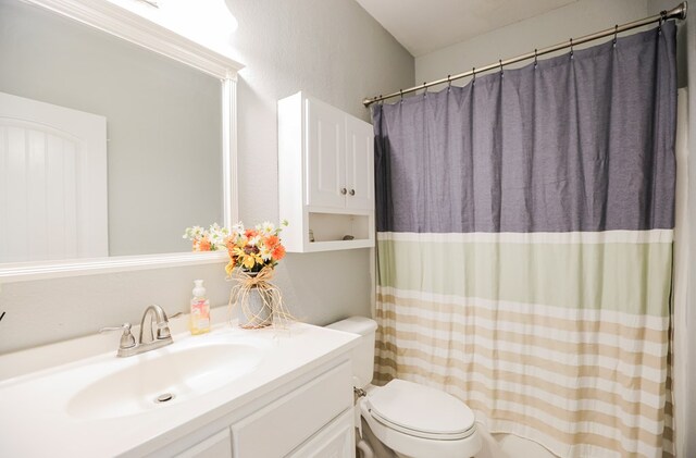 351 Virginia Cir, Cairo, GA 39828 - full bathroom with vanity, curtained shower, and toilet