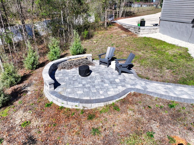 view of yard with a patio area