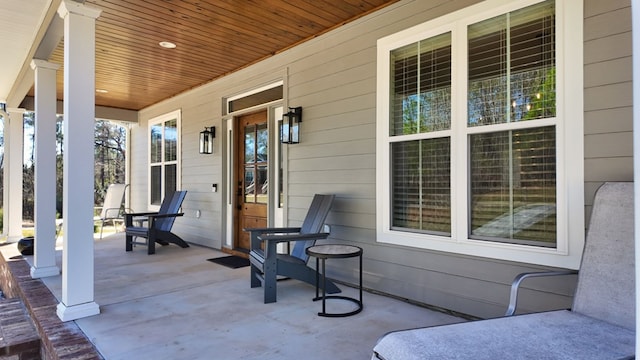 view of patio / terrace with covered porch