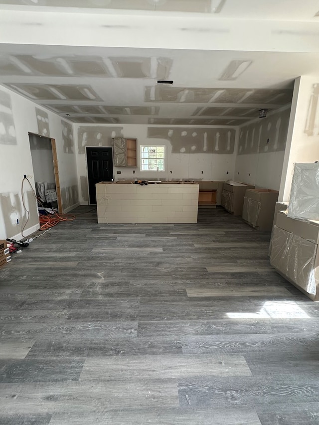 kitchen featuring wood finished floors