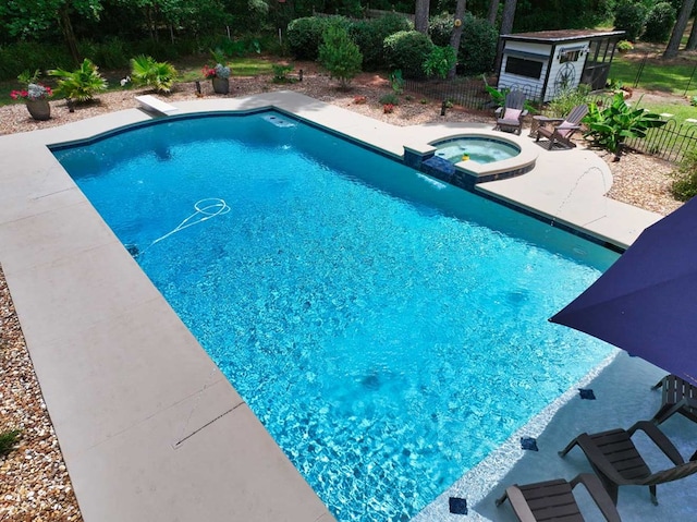 7827 Metcalf Rd, Thomasville, GA 31792 - view of pool featuring a pool with connected hot tub and a patio area