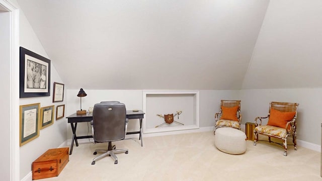 7827 Metcalf Rd, Thomasville, GA 31792 - carpeted home office with vaulted ceiling and baseboards