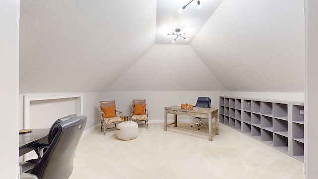 7827 Metcalf Rd, Thomasville, GA 31792 - carpeted office featuring lofted ceiling and baseboards