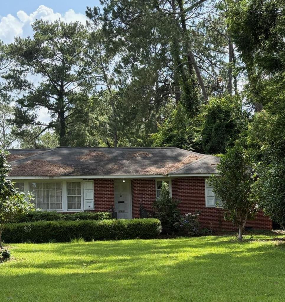 221 Maury St, Thomasville, GA 31792 - ranch-style home featuring a front yard and brick siding