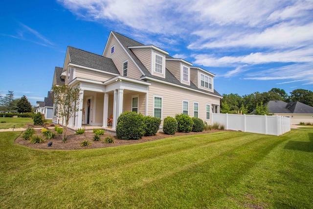 view of property exterior featuring a yard