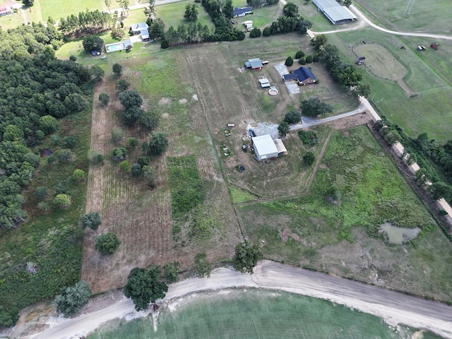 bird's eye view with a rural view