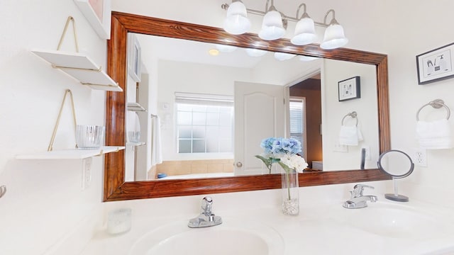 bathroom with vanity