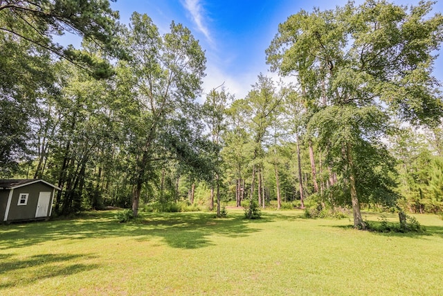 351 Plantation Ln, Thomasville, GA 31757 - view of grassy yard with a shed