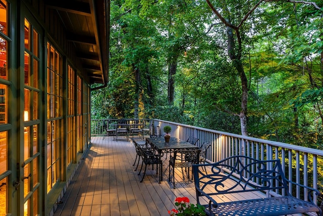 view of wooden terrace