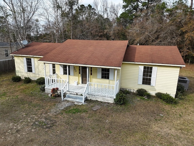 view of front of house with covered porch