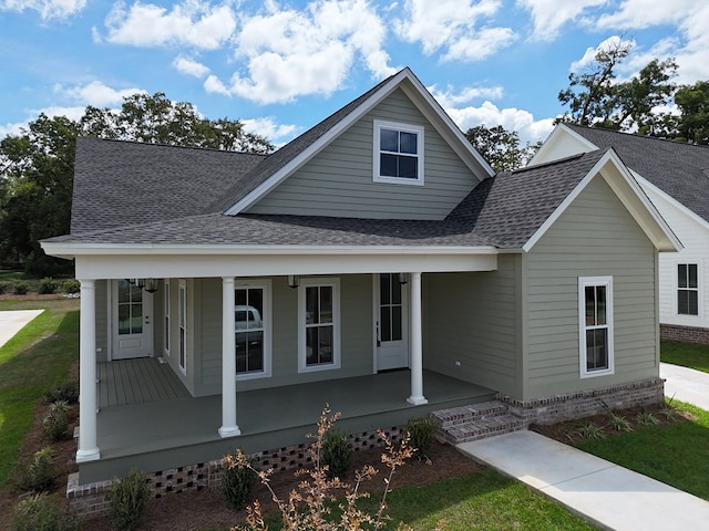 view of front of home with a porch