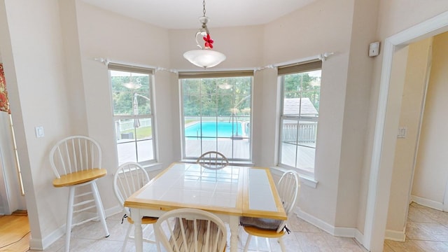 view of dining room