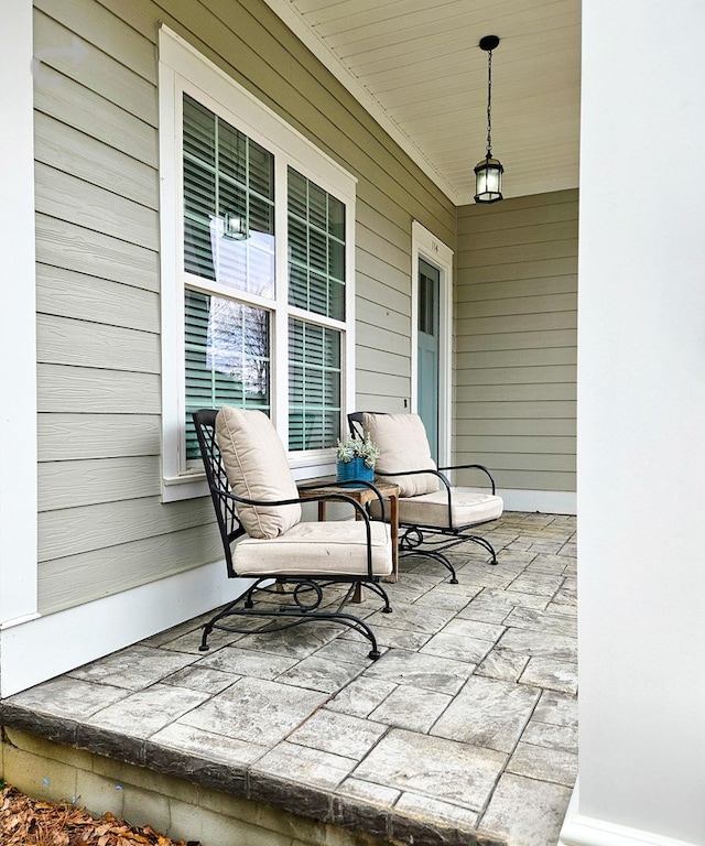 view of patio with covered porch