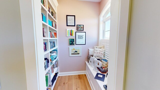 game room featuring light hardwood / wood-style floors