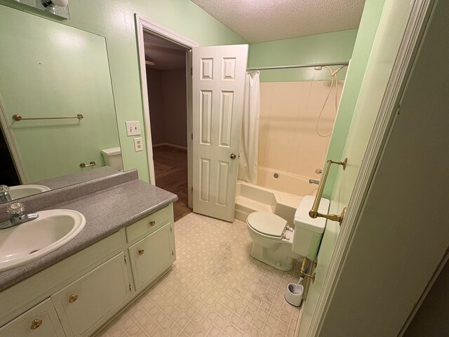 102 Spruce Pine Dr, Thomasville, GA 31757 - full bath featuring vanity, a textured ceiling, and shower / tub combo