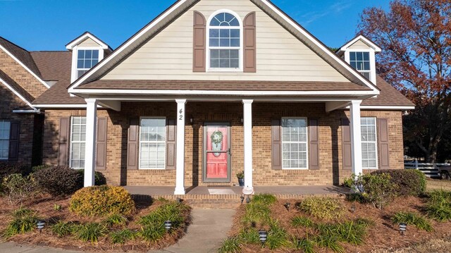 view of front of home with a porch