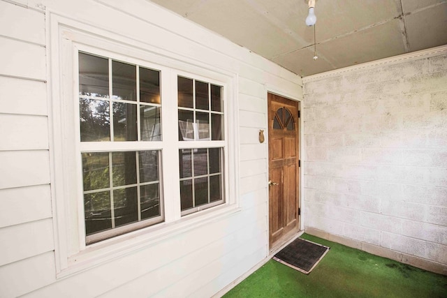 view of exterior entry