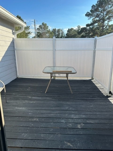 view of wooden terrace