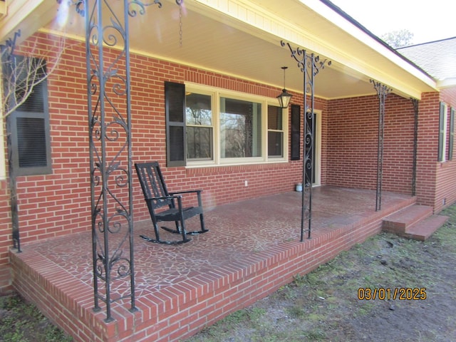 view of patio / terrace with covered porch