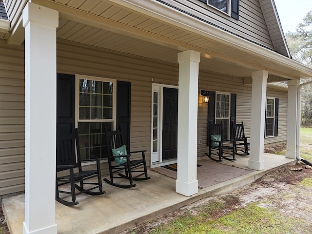 view of patio / terrace with a porch