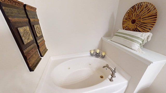 bathroom with a jetted tub