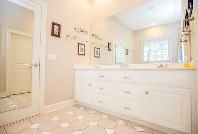 bathroom featuring vanity