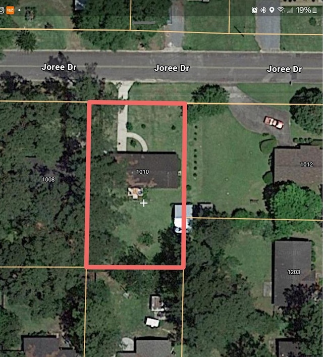 1010 Joree Dr, Thomasville, GA 31792 - aerial view of property's location featuring property boundaries highlighted
