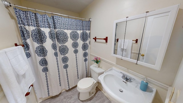 bathroom featuring toilet and sink