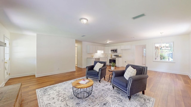 193 E Live Oak Cir, Thomasville, GA 31792 - living room with a chandelier and light wood finished floors