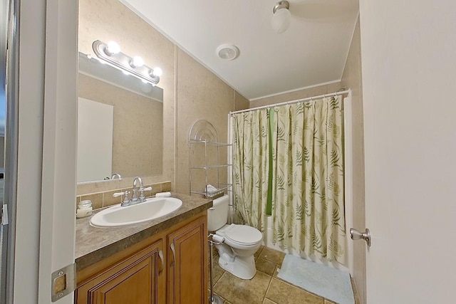 3024 Willow St, Ochlocknee, GA 31773 - bathroom featuring vanity, tile patterned floors, and a shower with shower curtain