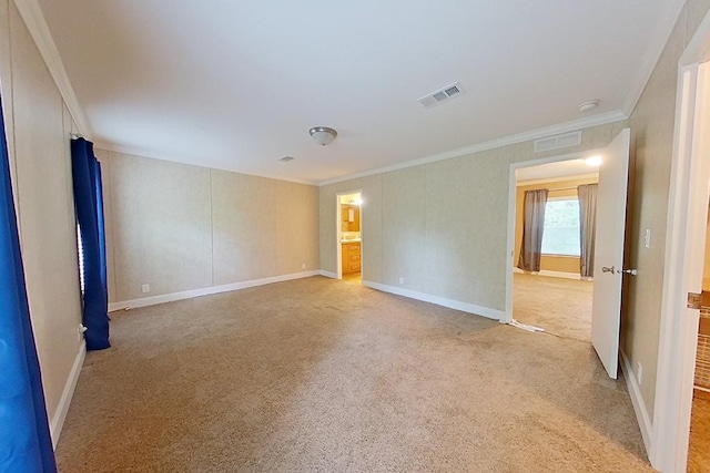 3024 Willow St, Ochlocknee, GA 31773 - empty room with crown molding, light carpet, and a smoke detector