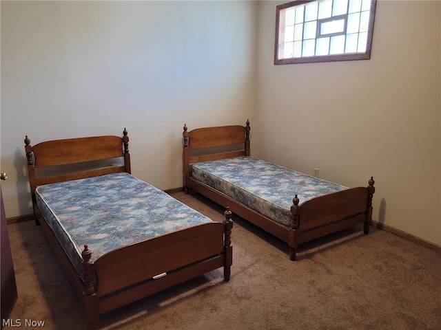 bedroom featuring carpet