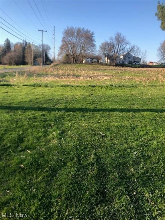 view of yard featuring a rural view