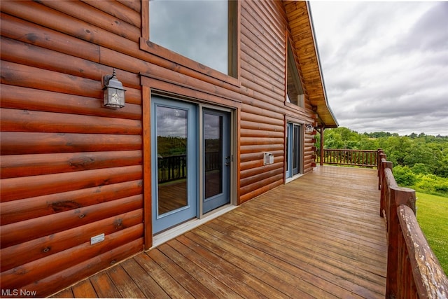 view of wooden deck