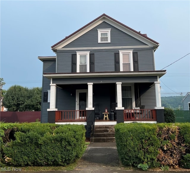 view of front facade with a porch