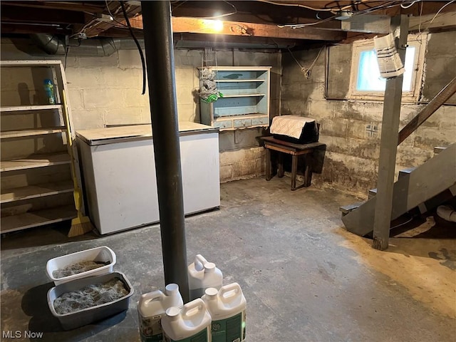 911 Grandview Ave, New Matamoras, OH 45767 - basement featuring refrigerator
