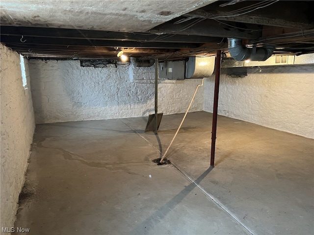 view of basement