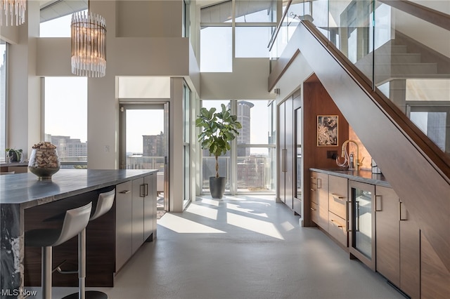 interior space with sink