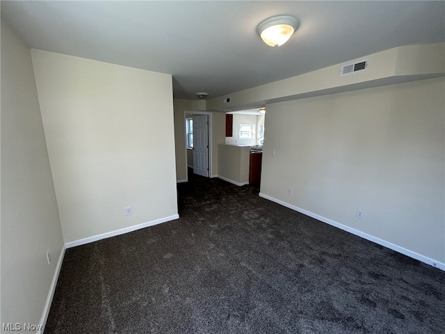 view of carpeted spare room