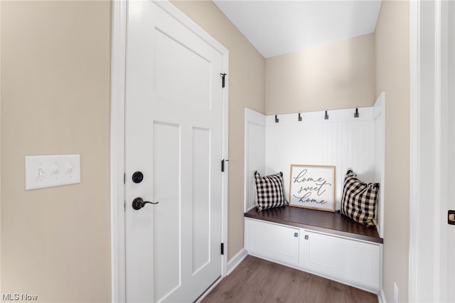 mudroom featuring light wood-type flooring