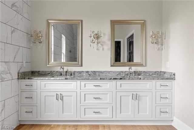2585 Glendale Rd, Marietta, OH 45750 - bathroom with double vanity and a sink