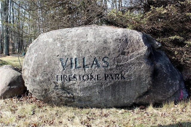 view of community sign