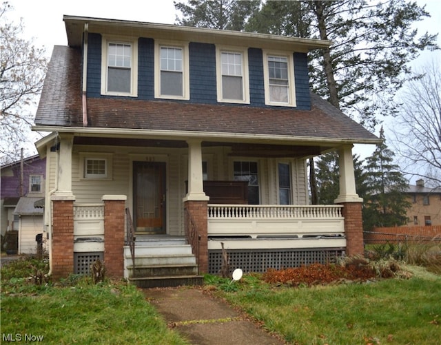 view of front of home featuring a porch