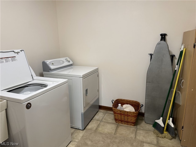 laundry room featuring washing machine and clothes dryer