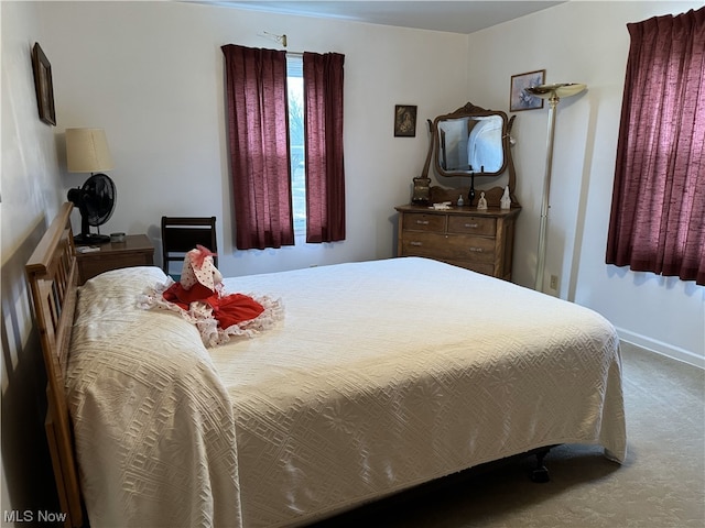 view of carpeted bedroom